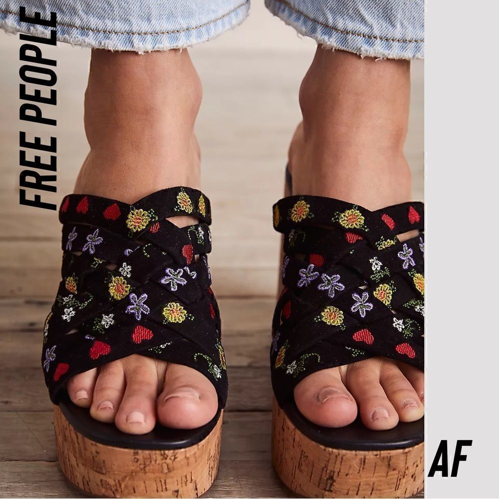 FREE PEOPLE LISBON PLATFORM MULES SIZE 39 NWT - Picture 3 of 16